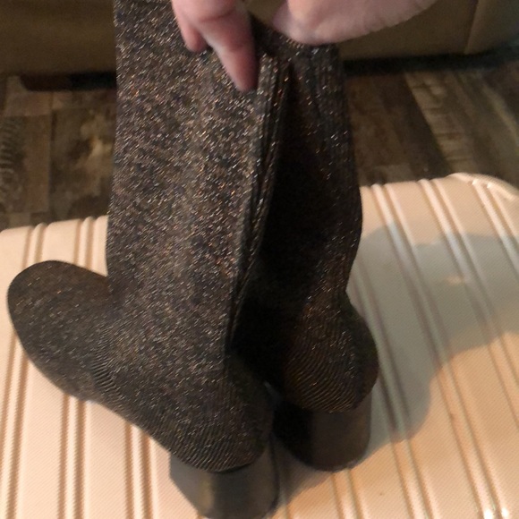 NWOB Nature Breeze copper/black sparkly knit boots Size 6 - Picture 4 of 5